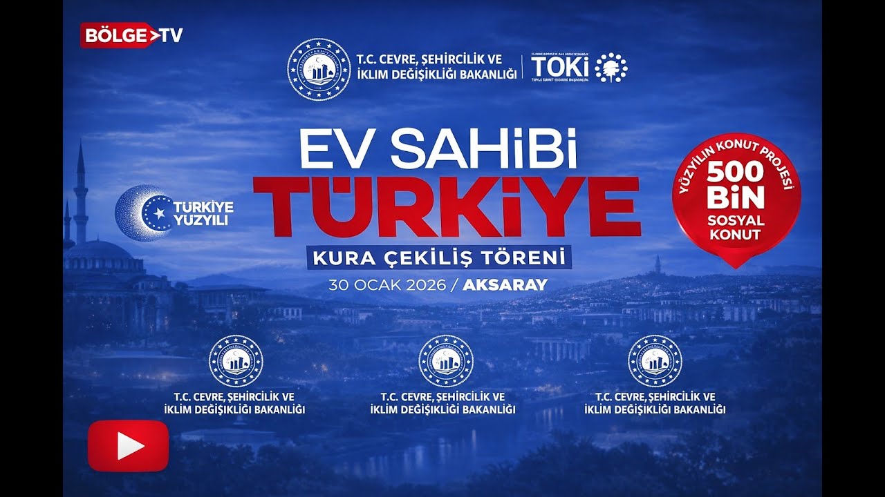 500 BİN SOSYAL KONUT AKSARAY HAK SAHİPLİĞİ BELİRLEME KURASI (30.01.2026)