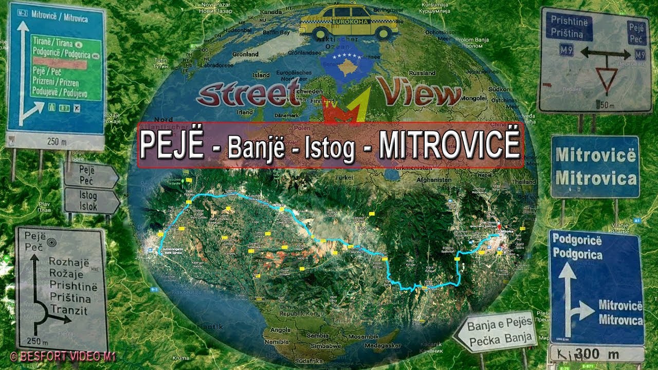 Rruga Peje - Banje - Istog - Mitrovice (M1 Street View)