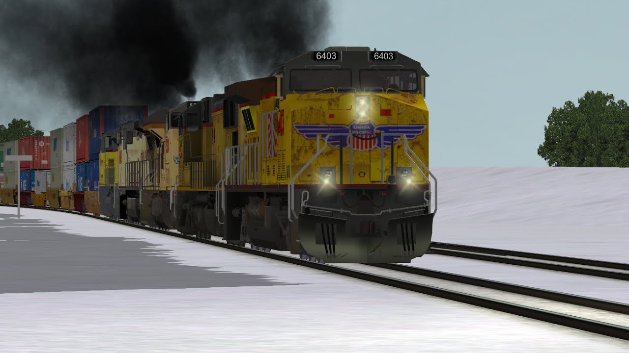 ORTS: Fast UP C44AC #6403 Repainted Ex SP WB ZG2BRB-09 At Clinton, IA