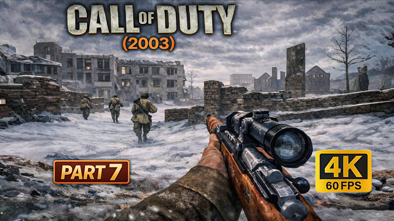 Call of duty 1 (2003) - Part-7  Soviet Campaign -Pavlov's House [4K 60FPS | No Commentary]