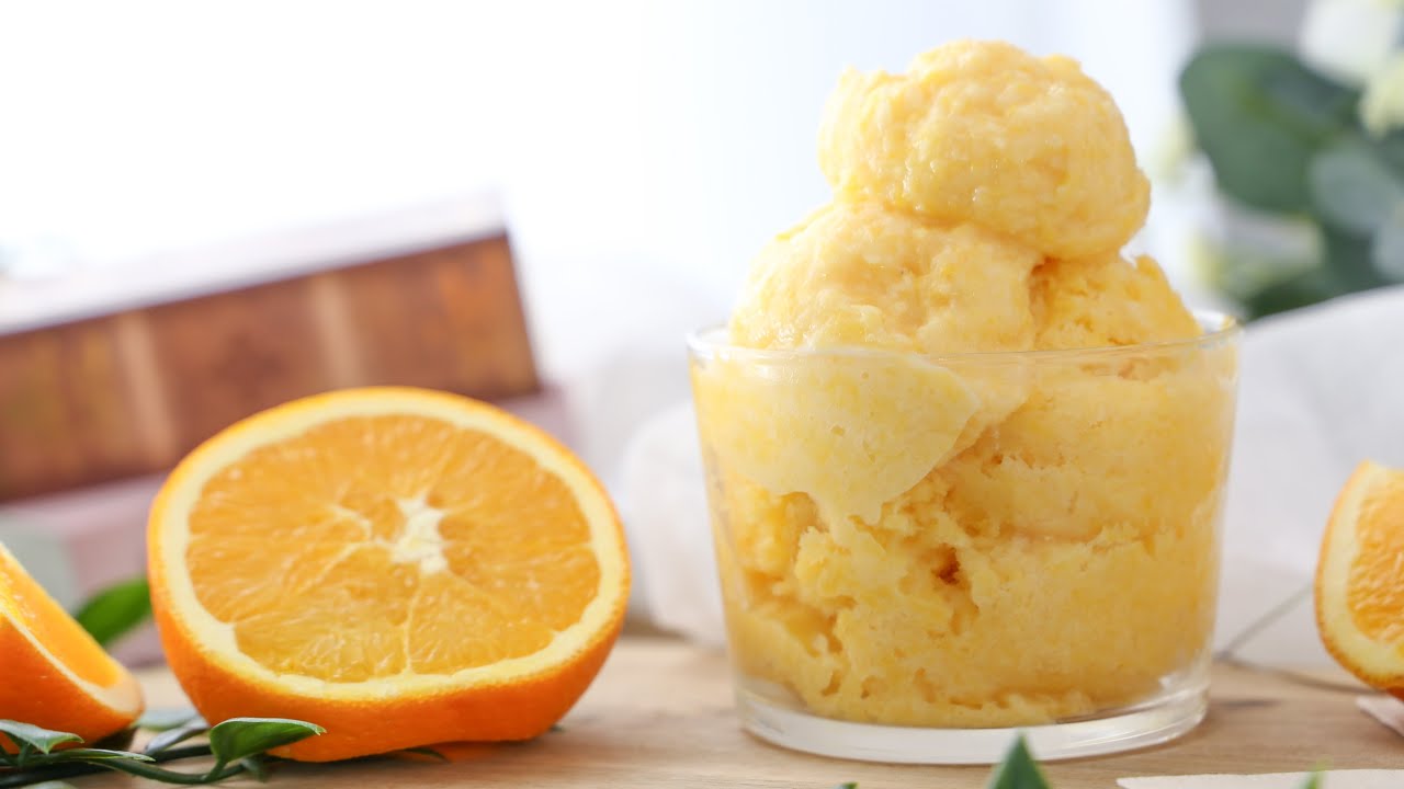 Orange Sherbet Ice  just 2 ingredients