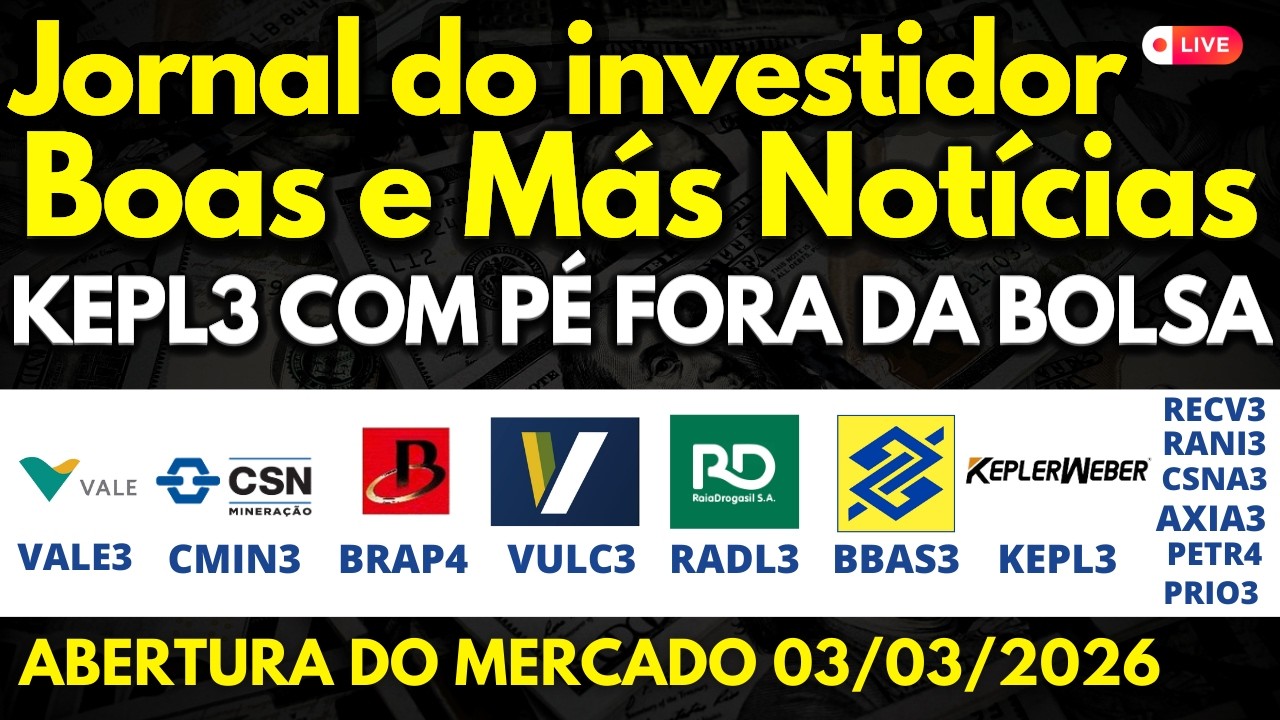 MINÉRIO VALE3 CMIN3 BRAP4 VULC3 RADL3 BBAS3 KEPL3 RECV3 RANI3 CSNA3 AXIA3 PETR4 PRIO3 TTEN3 BMGB4