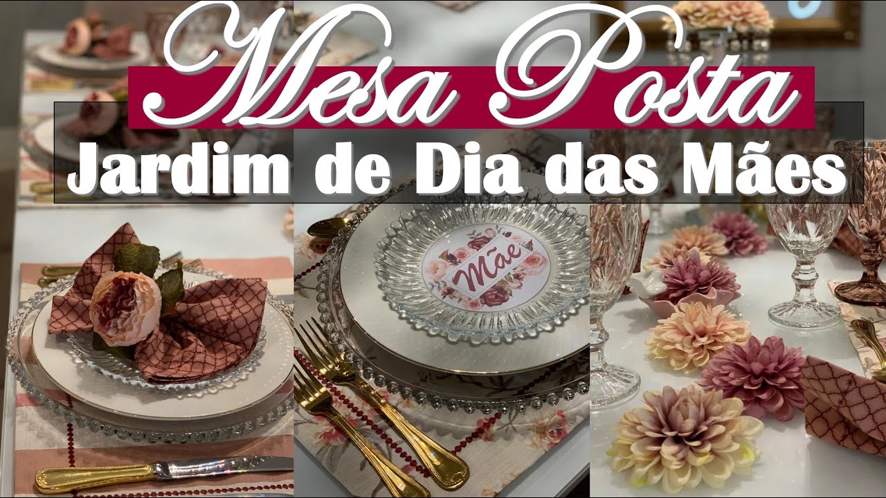 MESA POSTA 2 EM 1 DIA DAS MÃES COM DICAS CRIATIVAS E CAMINHO DE FLORES