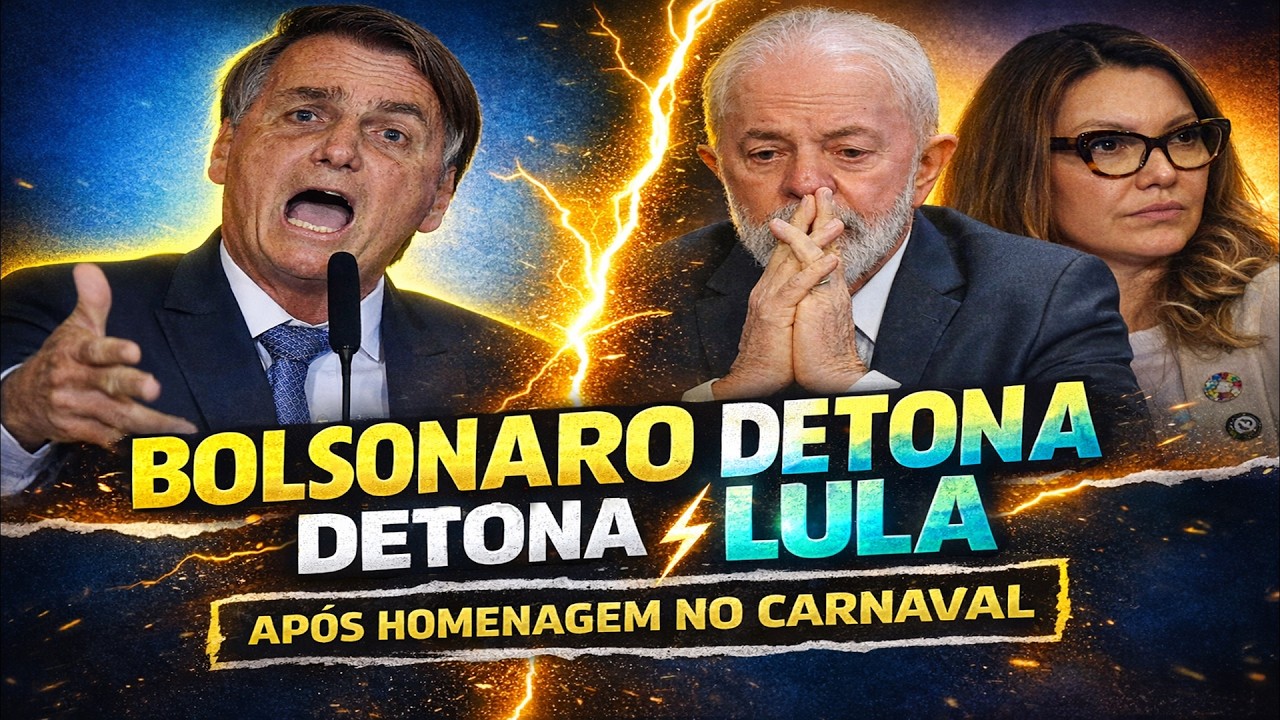 BOLSONARO DET0NA LULA APÓS HOMENAGEM NO CARNAVAL