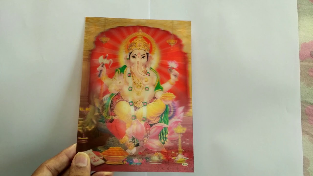 Hindu elephant god ganesha dancing  3D print card, Linsenf&ouml;rmige, Drucke, bild