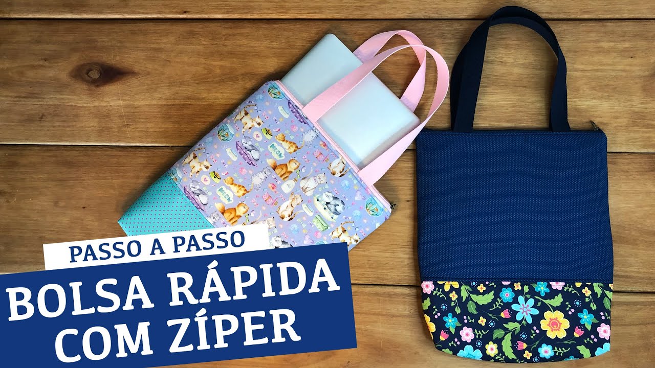 Como Costurar Bolsa R&aacute;pida com Z&iacute;per