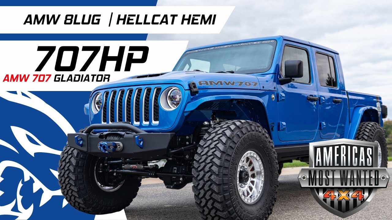 AMW 707 | HELLCAT Gladiator Turnkey в цвете Hydro Blue (707 л.с.!)