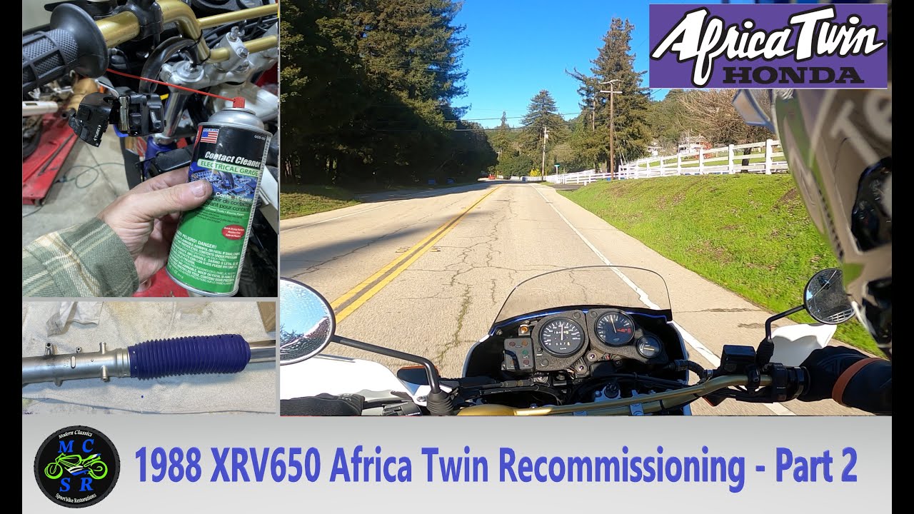 1988 XRV650 Africa Twin Recommissioning prt.2 - Forks, Fluids, Electrics & First Ride Out In 6 Years