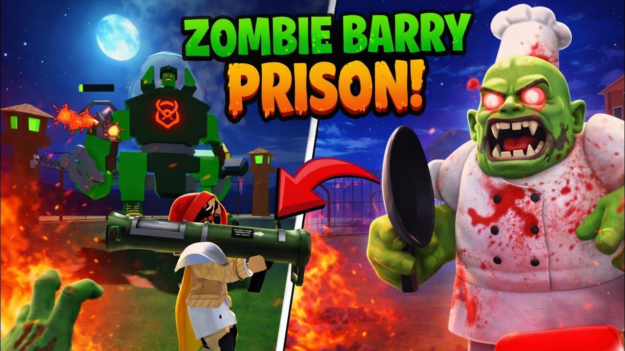 ZOMBIE BARRY PRISON ESCAPE 😱🔥 (NEW BOSS FIGHT) Roblox Obby!