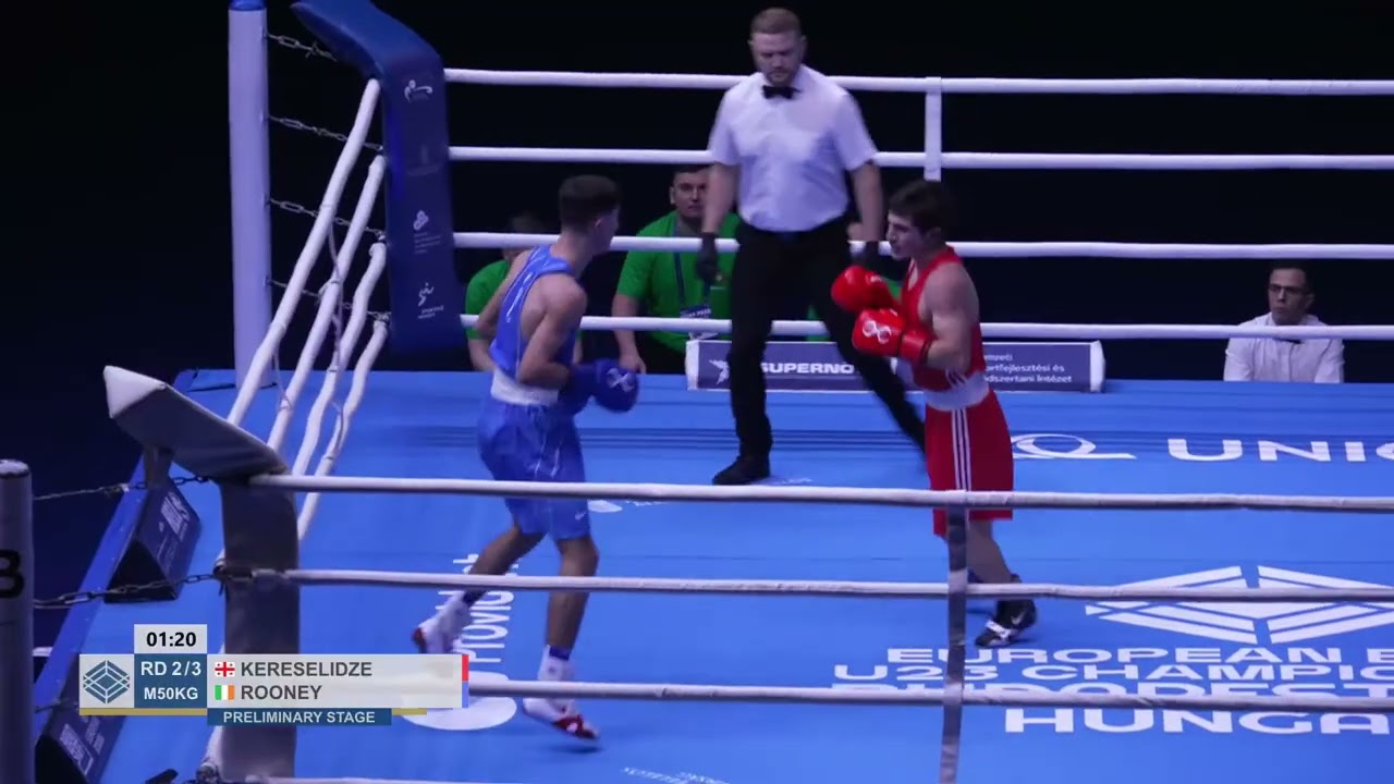 Louis Rooney (IRL) vs. Lasha Kereselidze (GEO) European U23 Championships 2025 (50kg)