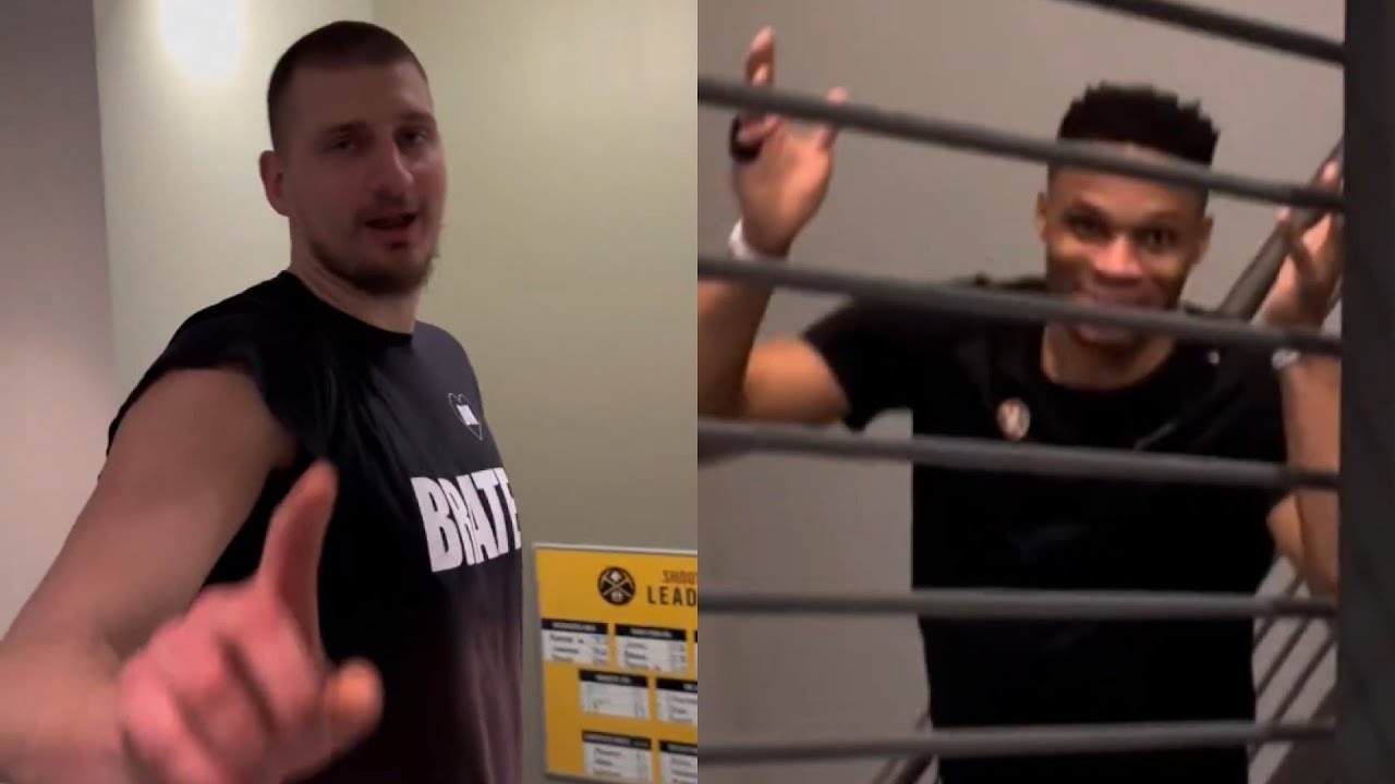 Nikola Jokic tells Westbrook he'll pass Russ in triple doubles just to laugh at him 😂