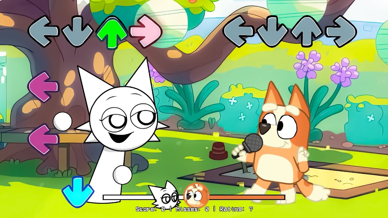 FNF Sprunki All Phases VS Bluey, Bingo & Mackenzie Sings Can Can (Incredibox Sprunki/FNF Mod)