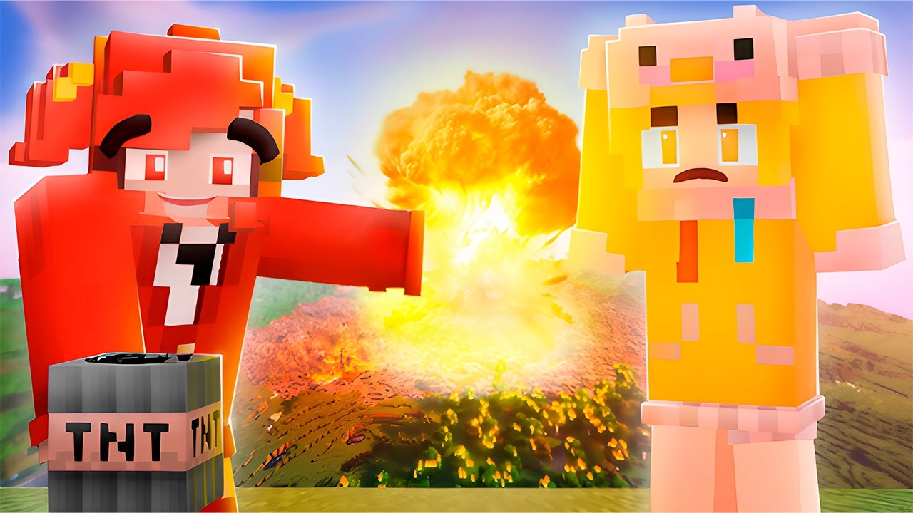 Explodimos 50 TNTs modificadas no Minecraft | ft. Batatinha