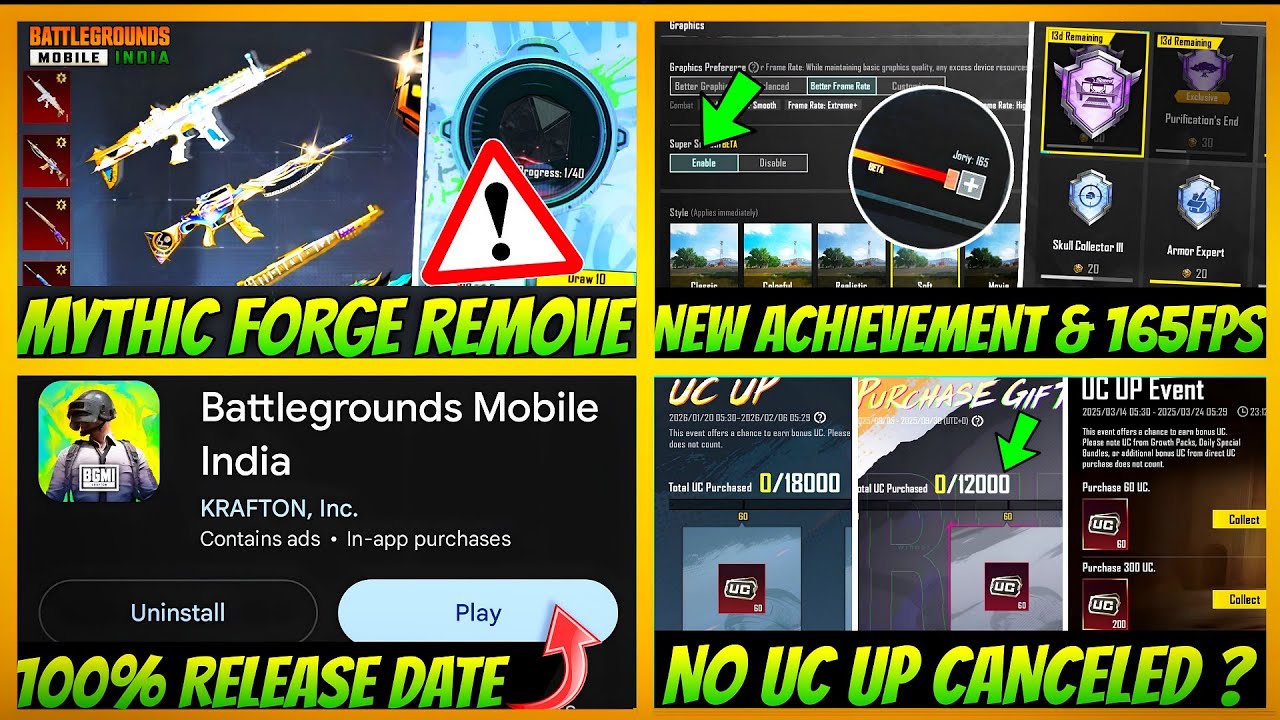 🤯 Big Change | Next Mythic Forge Outfit & Upgradable Gun | Next UC UP Date | BGMI New Update