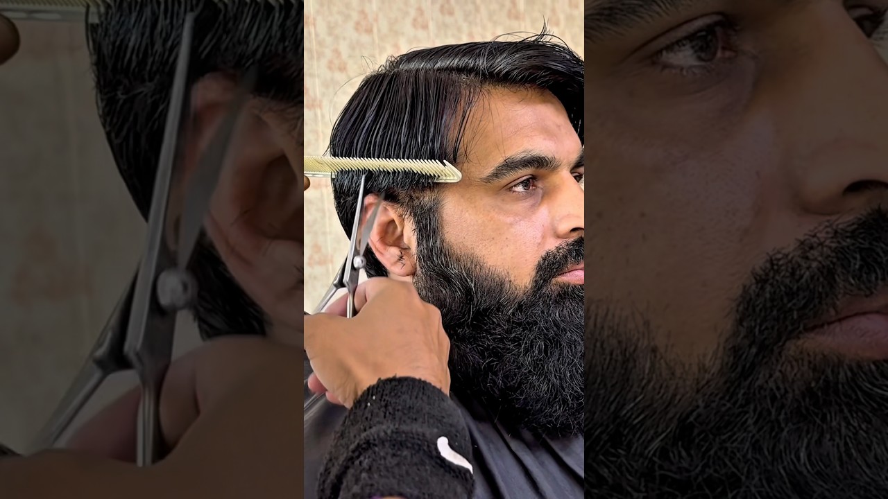 ASMR Haircut | Gentle Scissor Sounds ✂️💆&zwj;♂️ #asmr #barber #asmrsounds #haircut #shorts