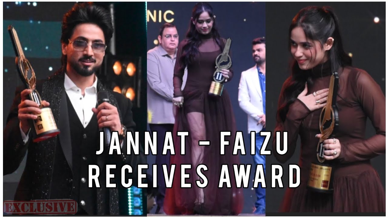 EXCLUSIVE 📽️ : Besties Faizu and Jannat Zubair Wins Award at International Iconic Awards | FaiNat .