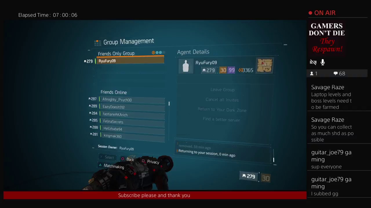 RyuFury09's Live PS4 Broadcast