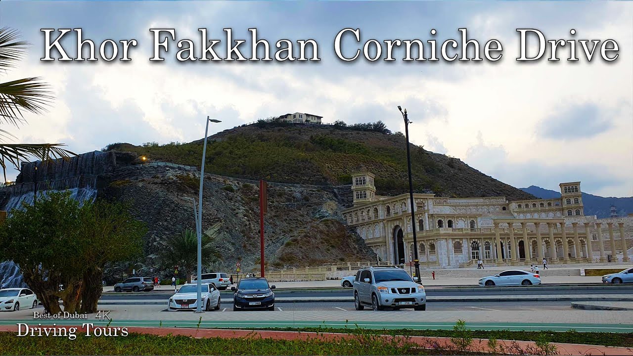 Khor Fakkhan City Drive during Sunset hours
