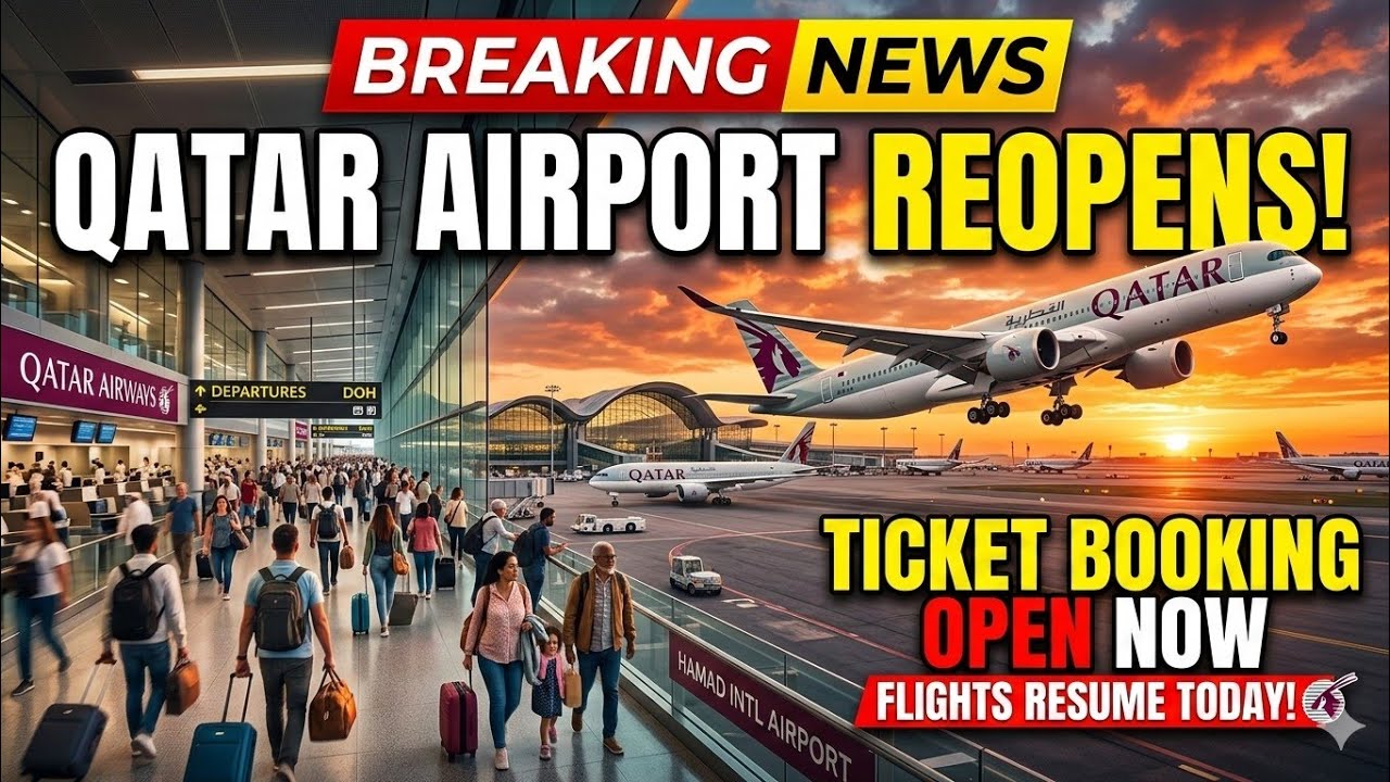 Qatar Airport news Today Flights Resume | Ticket Booking Open | Latest Update 9 March 2026
