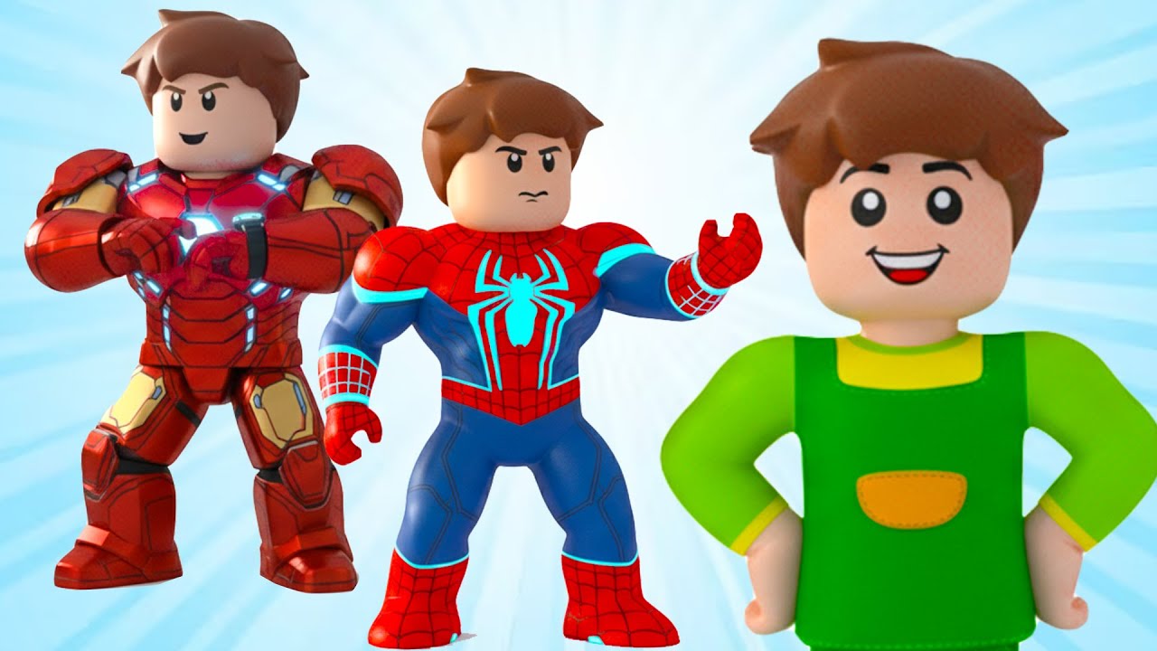 Roblox Hero Bruce Smash: Brave and Respect BACON HAIR SpiderIronman