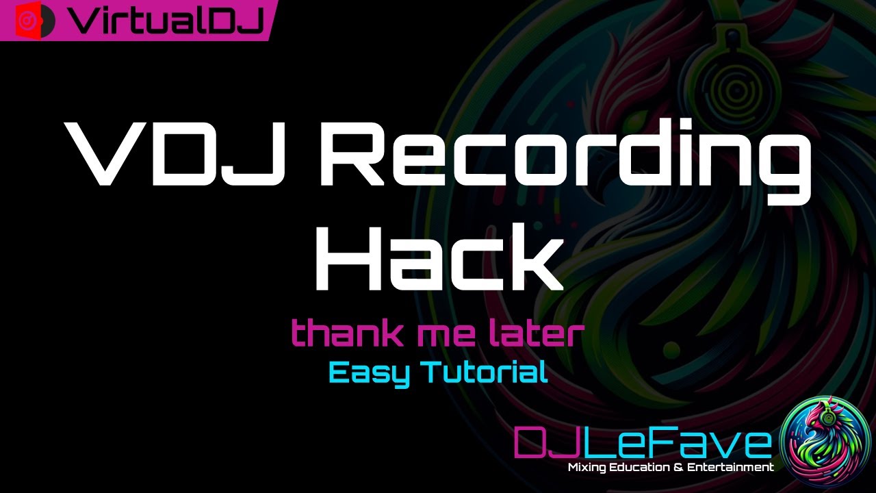 Параметры записи Virtual DJ 2023 — плюс как записывать вне VDJ