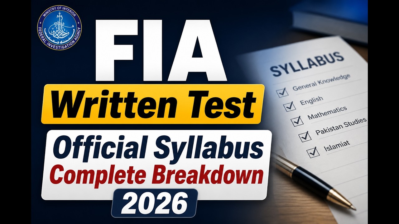 FIA Official Syllabus 2026 Explained Preparation Guide | SI, ASI, Constable, UDC, LDC, Assistant