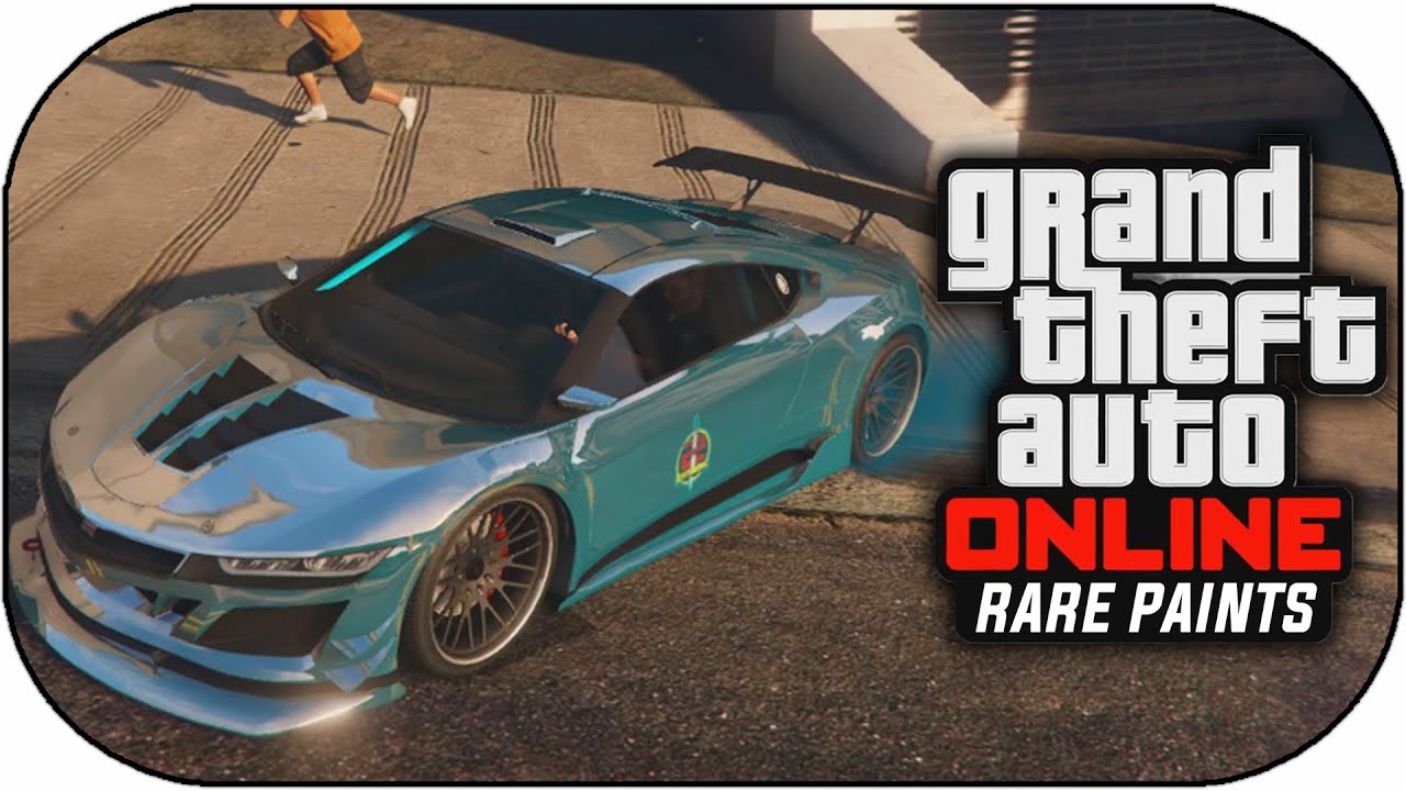 GTA 5 Online - Secret Gold Paint Job & Fluorescent Blue Chrome Colored Paints ! (GTA 5 Gameplay)