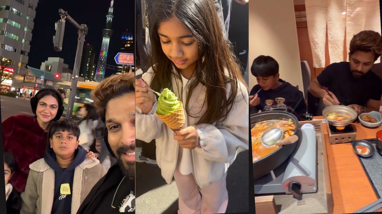 Icon Star Allu Arjun With Family Visuals @ Japan ❤