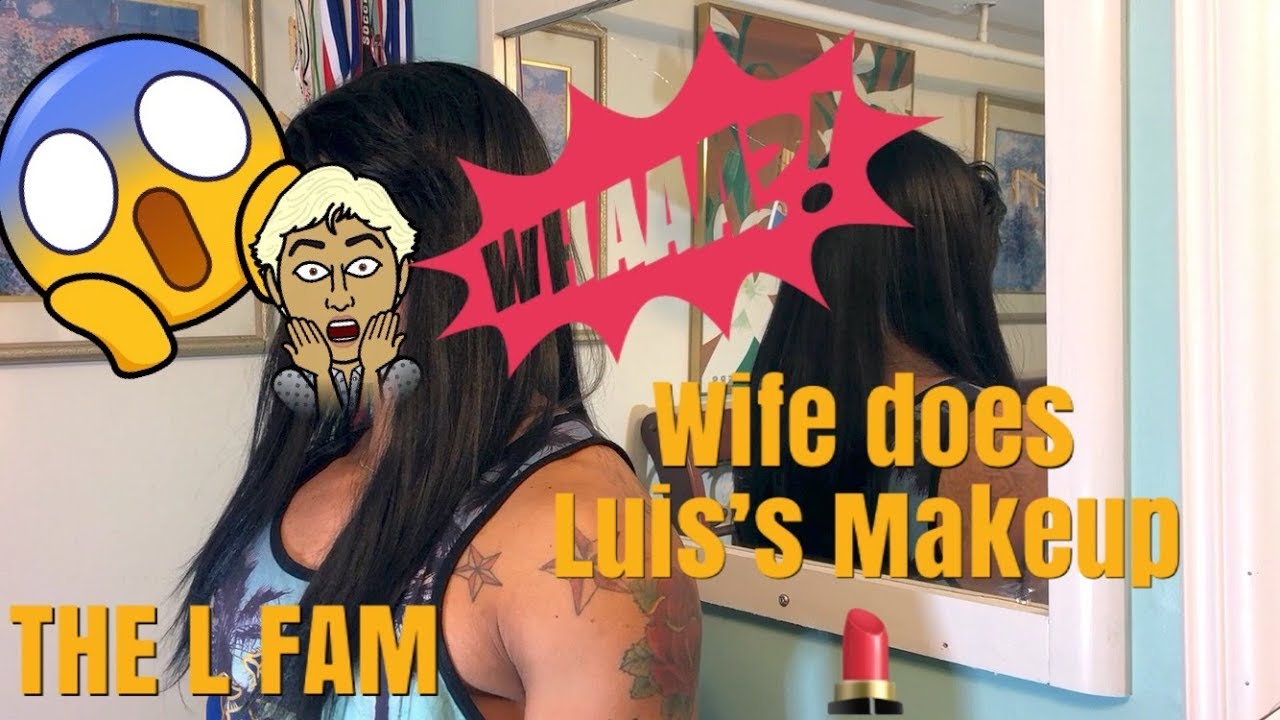 WIFE DOES HUSBANDS MAKEUP !