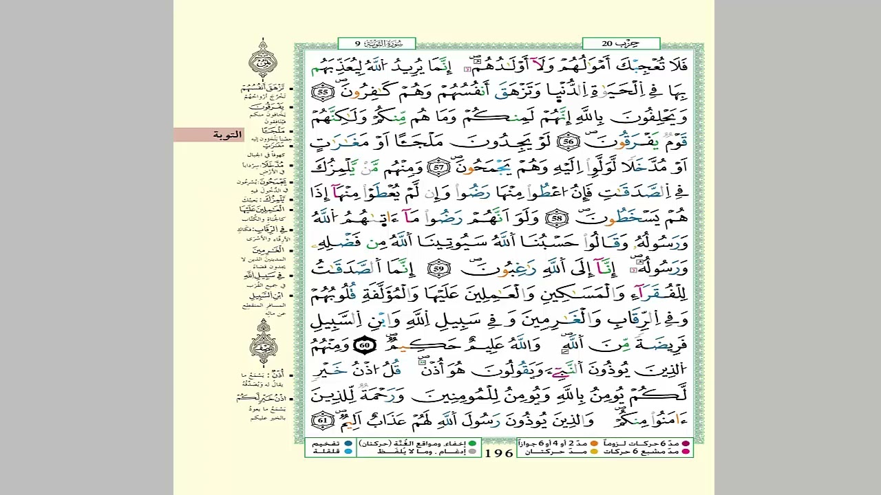 الثمن 4 من الحزب 20 مكرر 7 مرات من المصحف المصور برواية ورش عن نافع للقارئ الشيخ العيون الكوشي