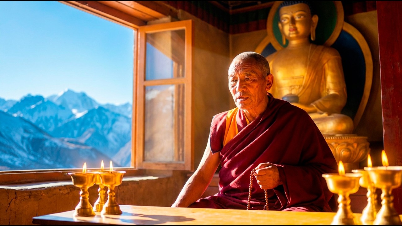 Tibetan Monk Mantra in a Mountain Monastery Cell — Deep Rest | Nervous System Calm