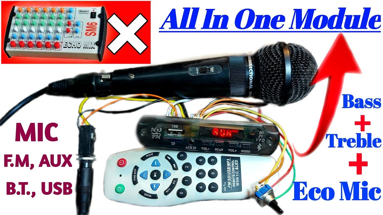 All In One Module | Eco Mic with Inbuilt Bass Treble Control | Full Connection & Testing in Bengali