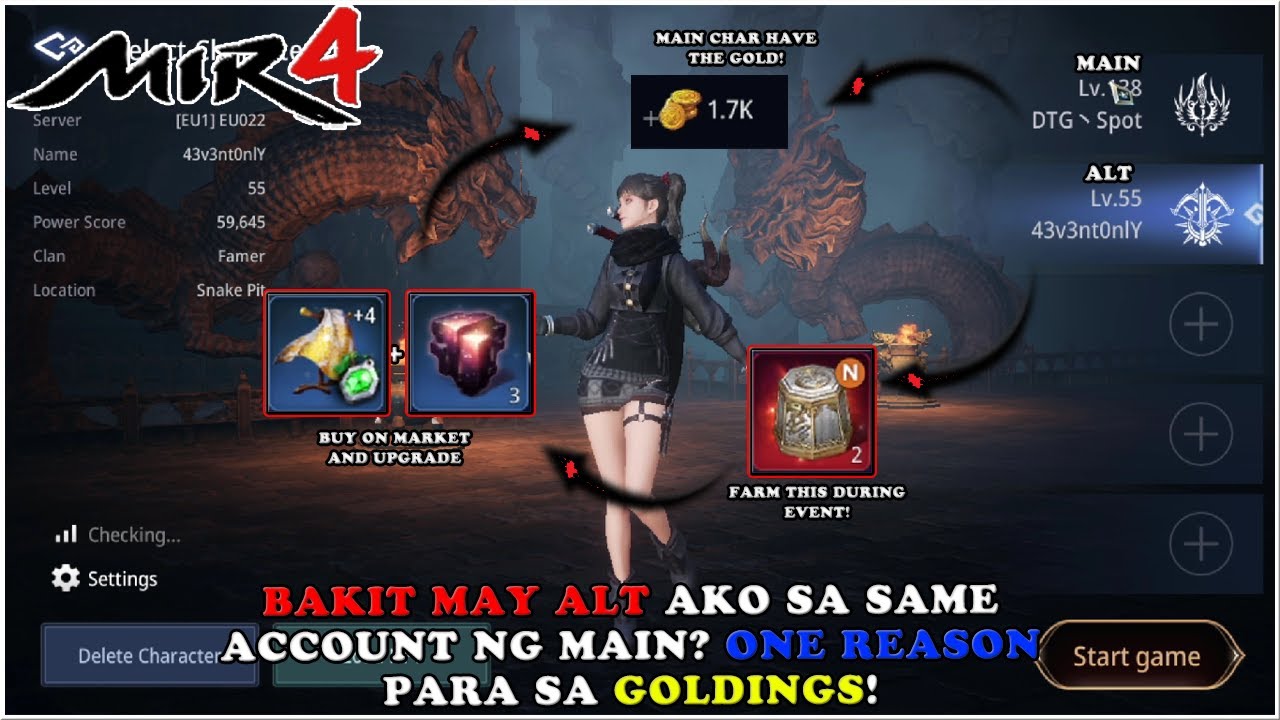MIR4 - TEKNIK SA GOLDINGS? TRAJABOL EPIC + CODEX GEARS! PWEDE DING DISKARTE TO! - F2P