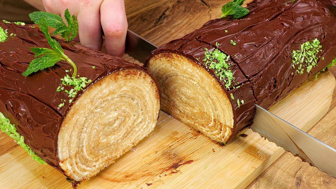 Блинный рулет торт 