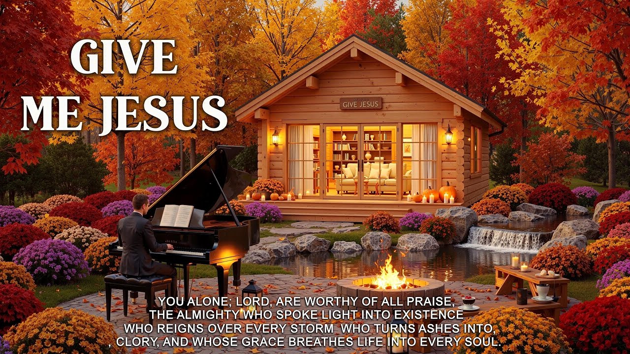 GIVE ME JESUS : Peaceful Autumn Worship Piano 🍂 Inspiring Bible Verses That Change Lives