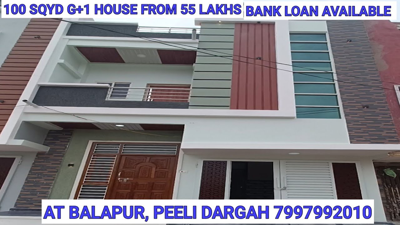 100 SQYD G+1 HOUSE FROM 55 LAKHS AT BALAPUR, PEELI DARGAH BANK LOAN AVAILABLE 7997992010 #property 