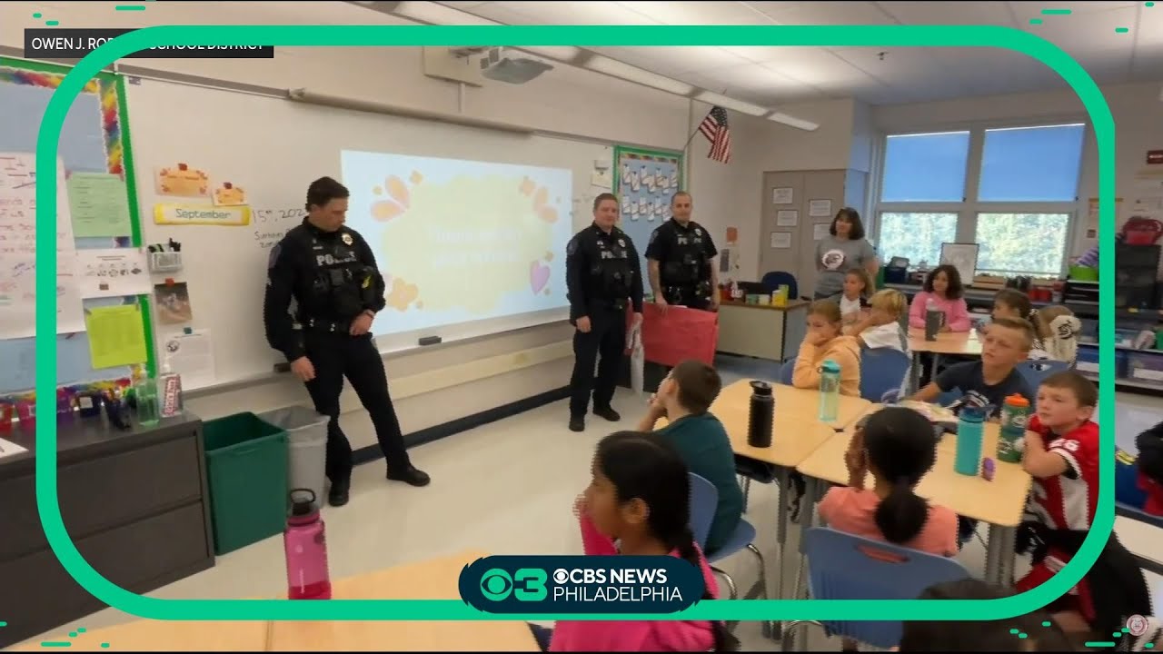 Owen J. Roberts School District students celebrate police officers