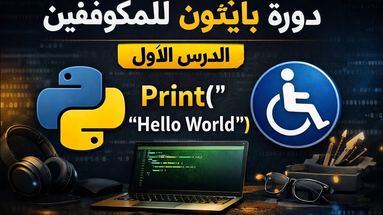 دورة بايثون للمكفوفين - الدرس الأول