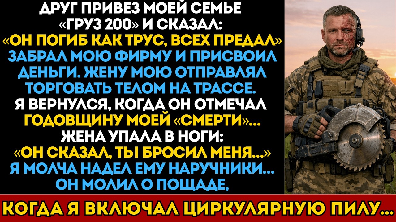 В моём грузе 200 были камни. Друг праздновал мою смерть. Я стоял за дверью
