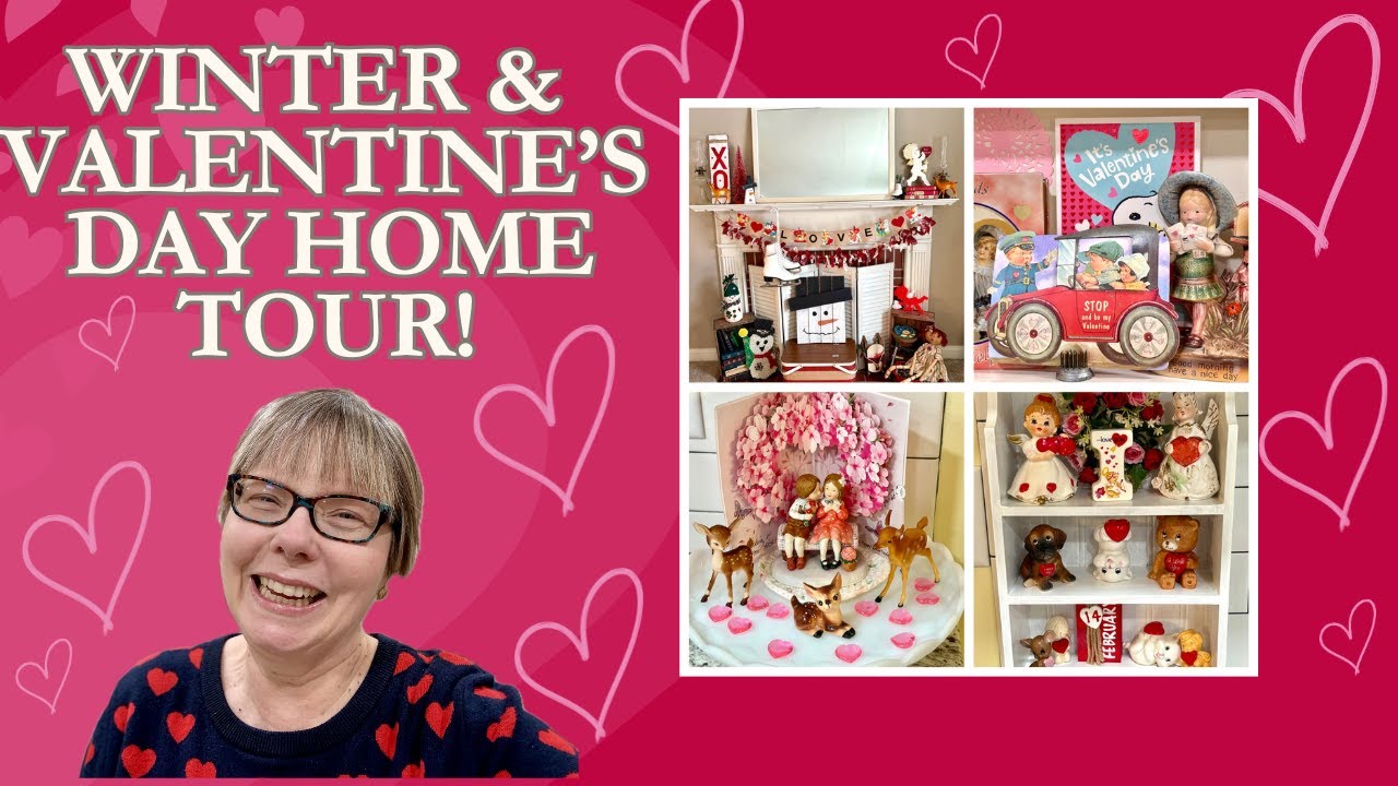 My Winter & Valentine's Day Thrifted Vintage Home Tour! 💓☃️❄️ Home Decorating Inspiration!