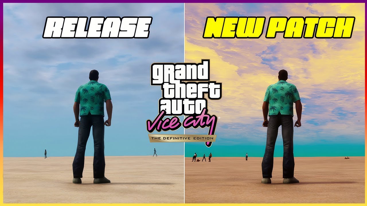 RELEASE VS PATCH FIX | GTA VICE CITY DEFINITIVE EDITION (Patch 1.112)