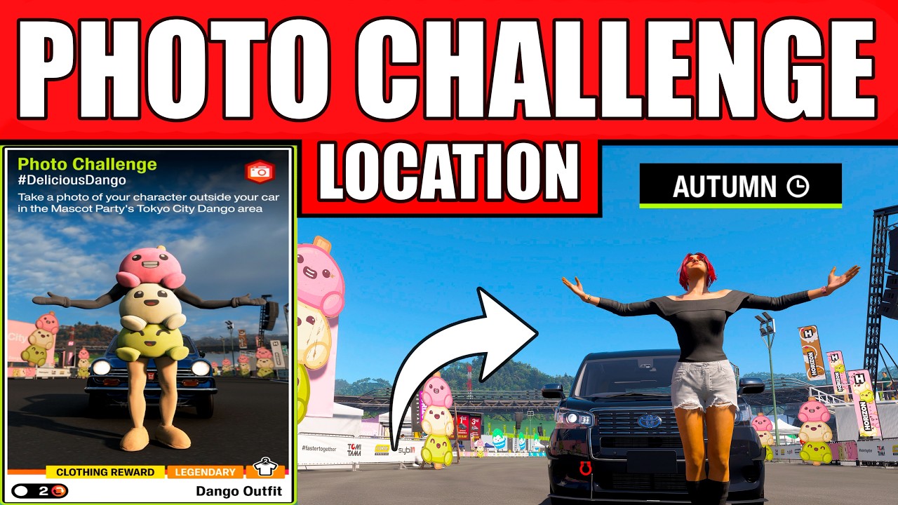 Forza Horizon 6 Photo Challenge #DeliciousDango - Exact Location - Character Outside (Autumn Season)