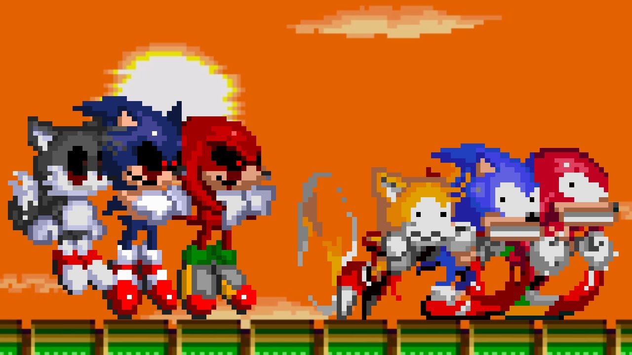 Sonic 2 But You Play As Sonic.EXE Knuckles.EXE & Tails.EXE