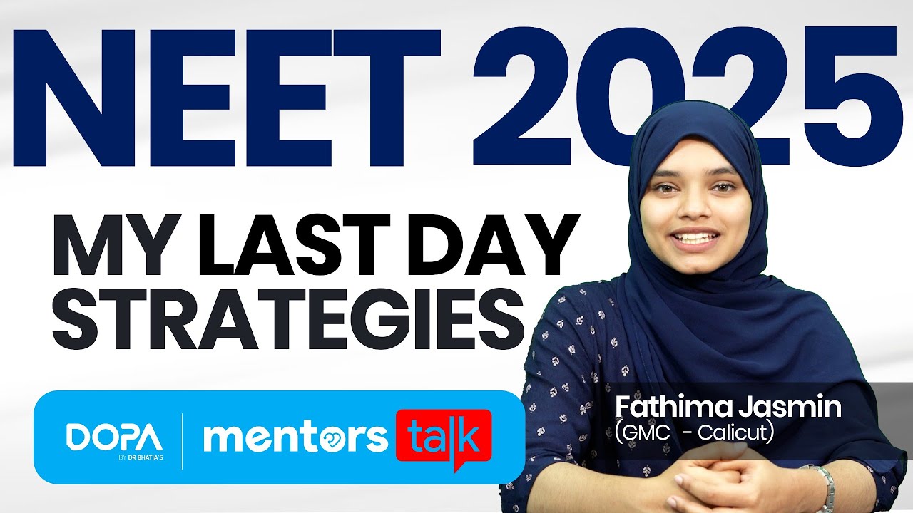 NEET 2025 Last Day Strategy by Topper | What to Do One Day Before NEET Exam