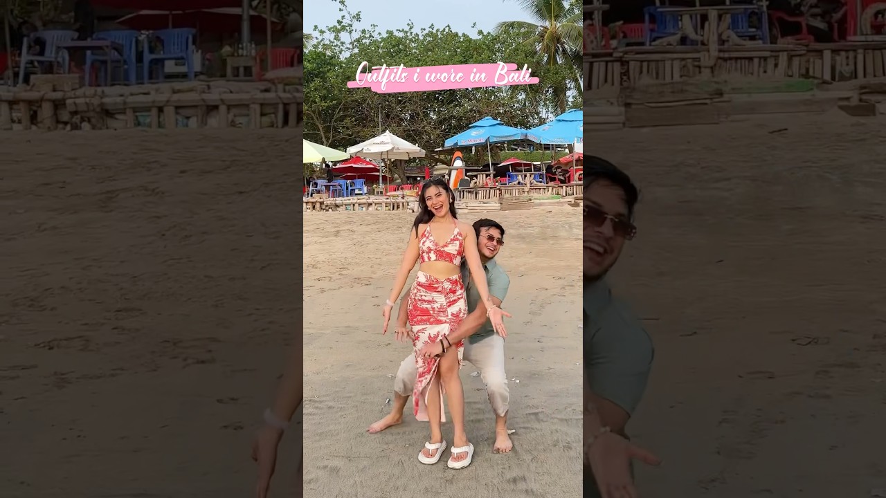 Outfits we wore in bali! 🏖️ #shorts #tanshi #couplegoals #bali