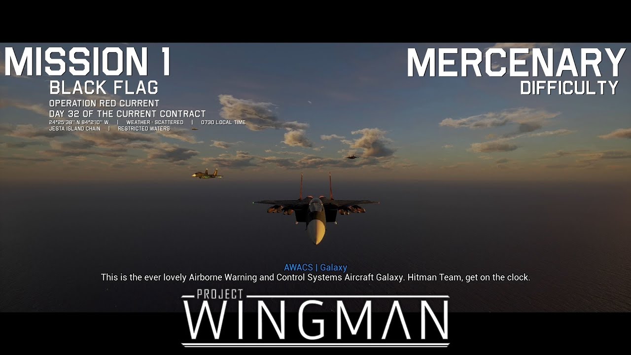 Project Wingman - Mission 1: Black Flag - Mercenary - With Monarch Subtitle Dialogue!