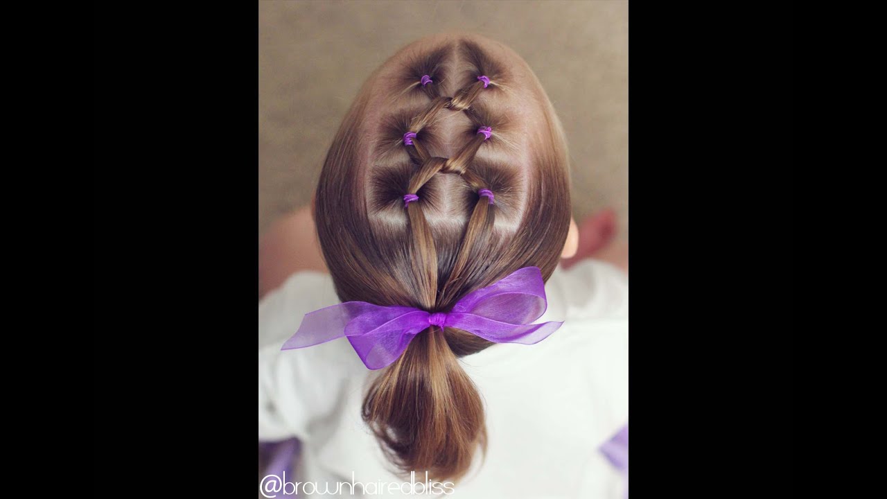 How to: Elastics Tied into a Ponytail Tutorial - This accent makes this little girl Hairstyle pop!