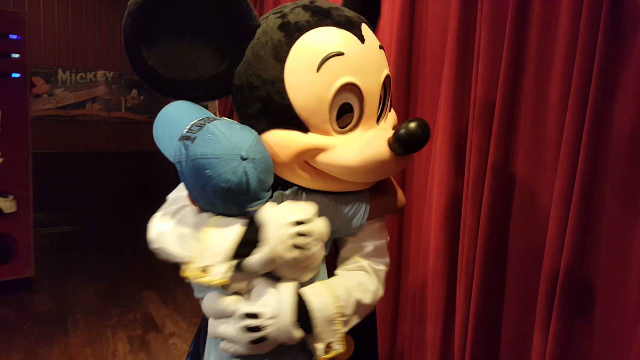 Kaleb chatting with Magic Mickey Mouse