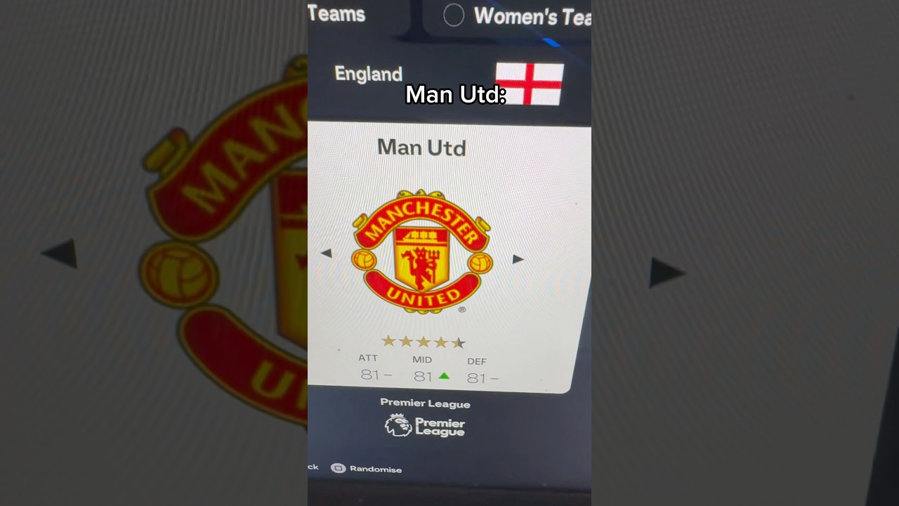 Man Utd&rsquo;s high rating on FC 25🤯 #shorts #football #fc25 #fifamobile #worldcup