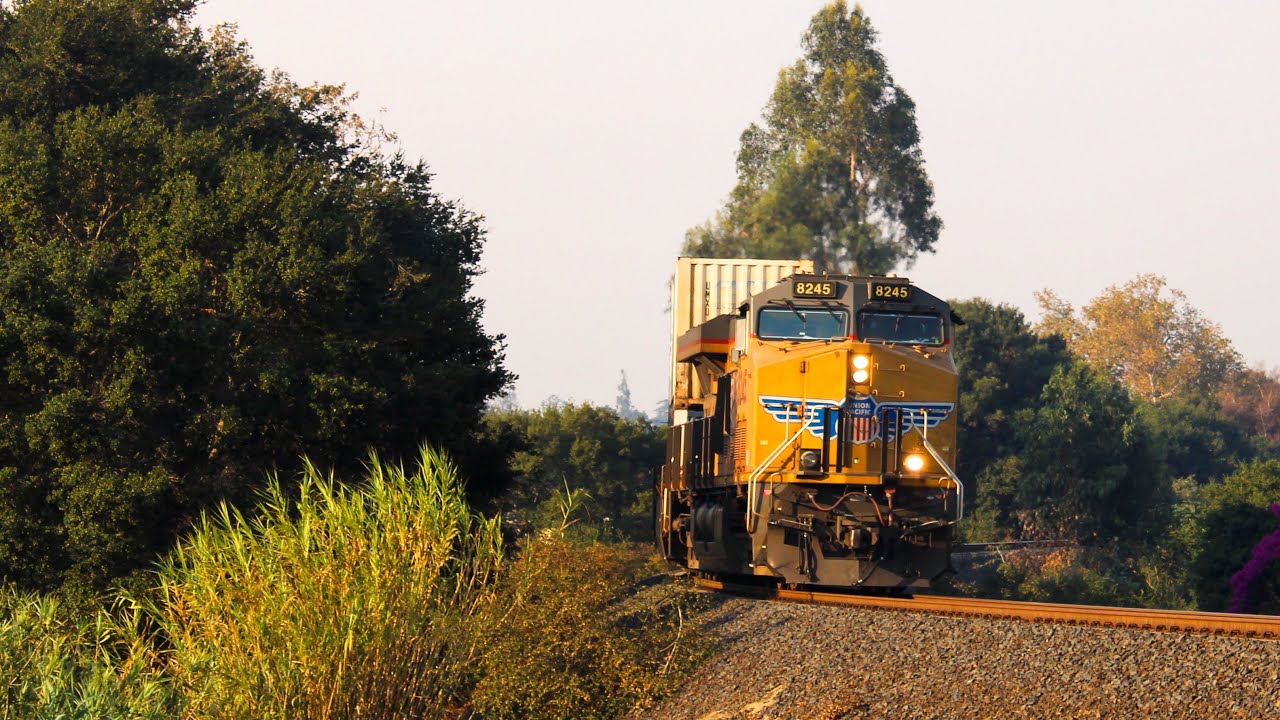Union Pacific #8245 Lathrop Shuttle with 3 Loaded Cars through Fremont, CA